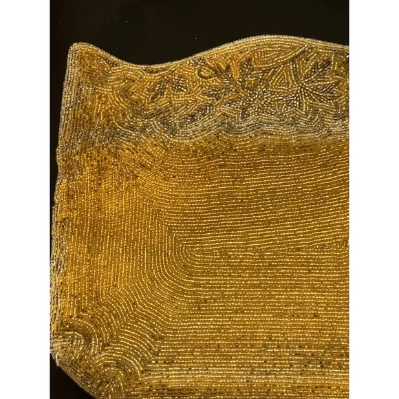 Fuji Gold Evening Clutch Vintage Micro Glass Bead - Picture 3 of 9